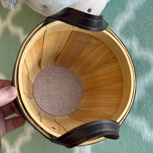 Plush Cow Easter or Halloween basket with inner wooden basket - Picture 7 of 12